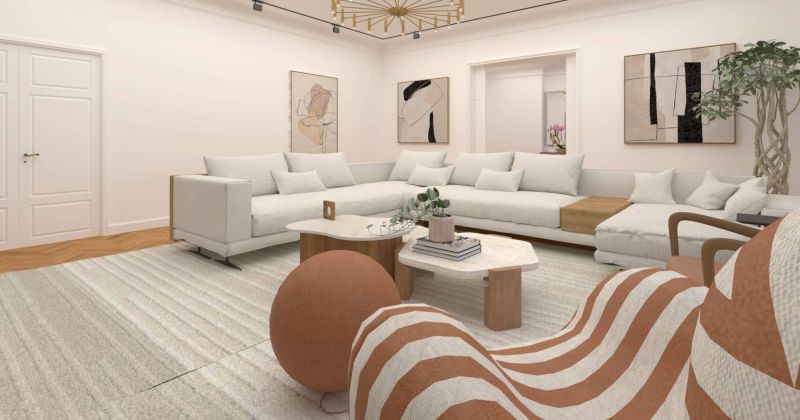 Apartamento de 4 quartos, sendo 2 suítes, 5 banheiros, com 420 m2 e 1 vaga de garagem, todo reformado e mobiliado, na Av. Oswaldo Cruz, no Flamengo.